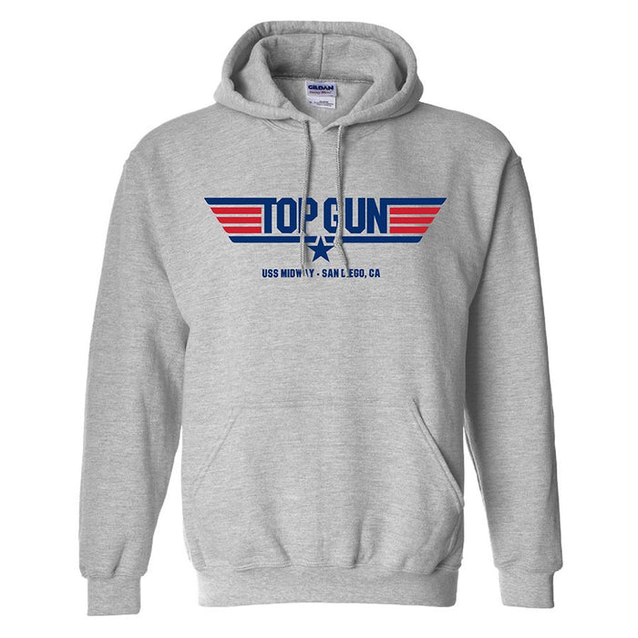 Adult Top Gun  USS Midway Hooded Sweatshirt