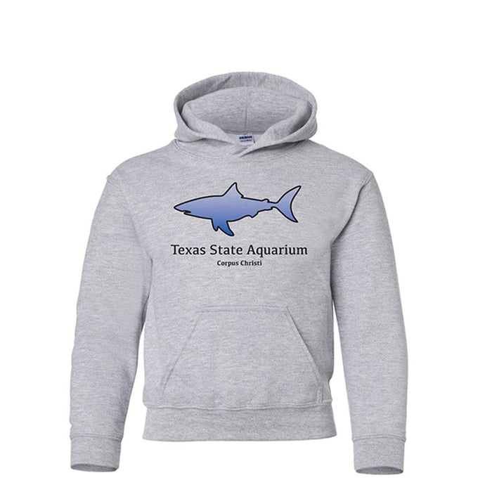 Texas State Aquarium Ombre Shark Youth Hooded Sweatshirt