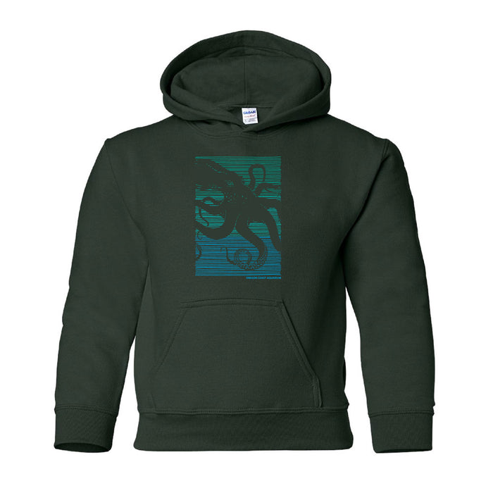 Oregon Coast Aquarium Octopus Gradient Youth Hooded Sweatshirt