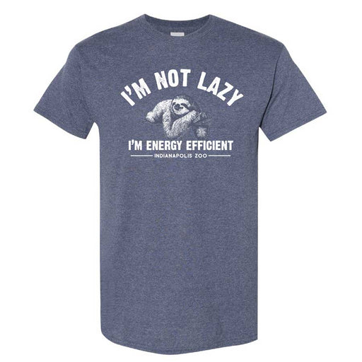 Adult Tee Sloth I'm Not Lazy I am energy Efficient Joke Shirt - Indianapolis Zoo
