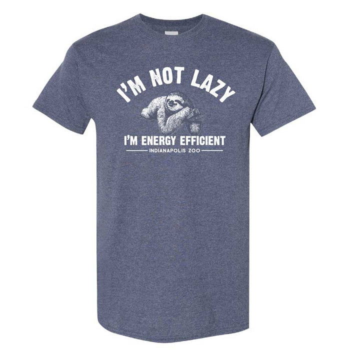 Adult Tee Sloth I'm Not Lazy I am energy Efficient Joke Shirt - Indianapolis Zoo
