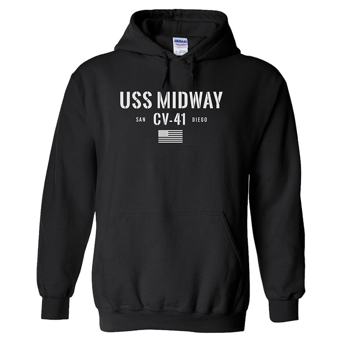 USS Midway CV-41 Hooded Sweatshirt