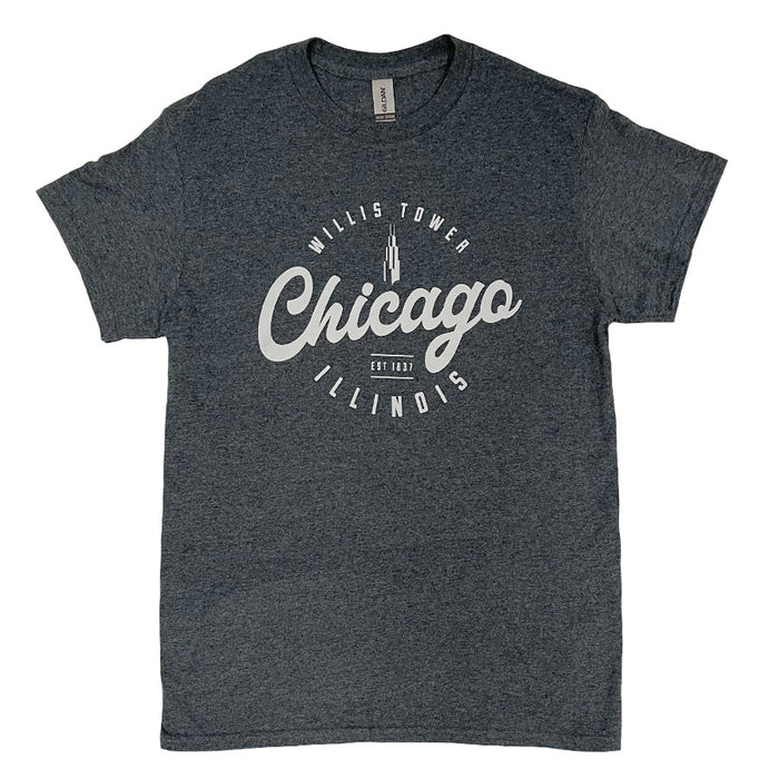 Willis Tower Chicago Illinois Est 1837 Logo T-shirt