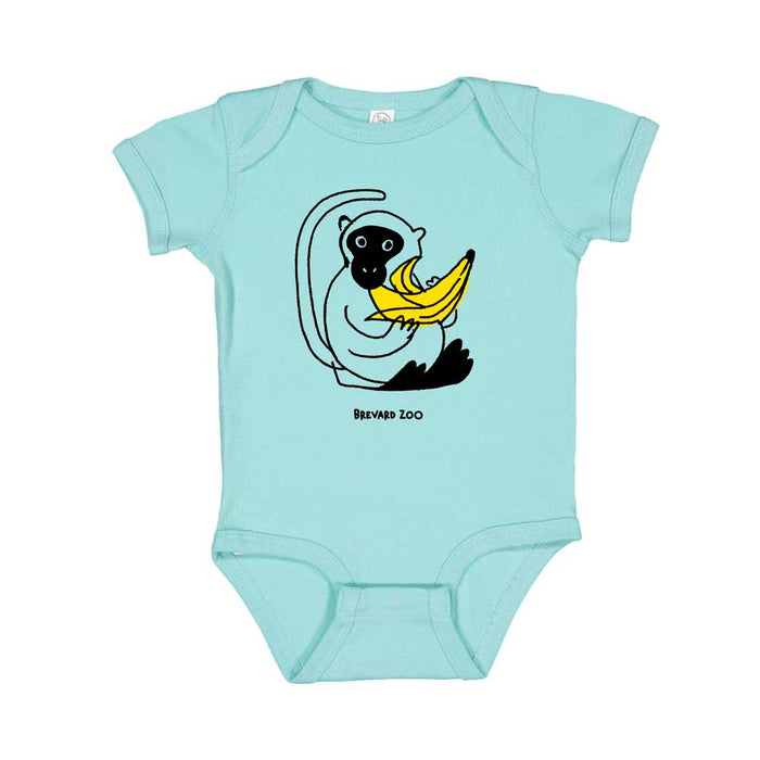 Brevard Zoo Bananas Monkey Infant Onesie Bodysuit