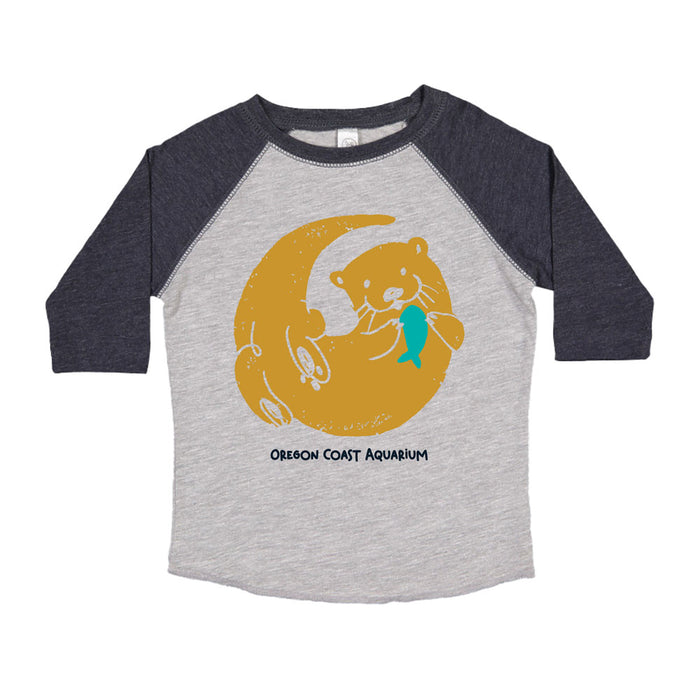 Oregon Coast Aquarium Otter Toddler Raglan T-Shirt