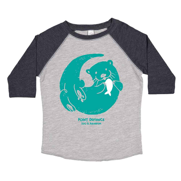 Point Defiance Zoo & Aquarium Otter Toddler Raglan T-Shirt