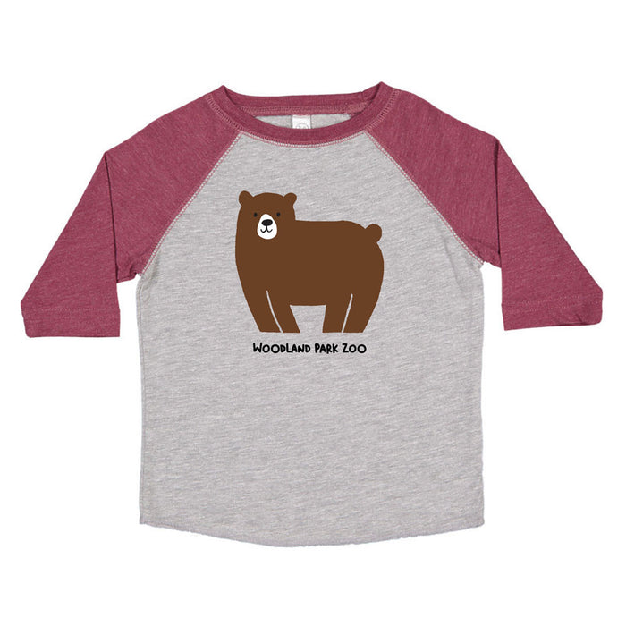 Woodland Park Zoo Bear Toddler Raglan T-Shirt