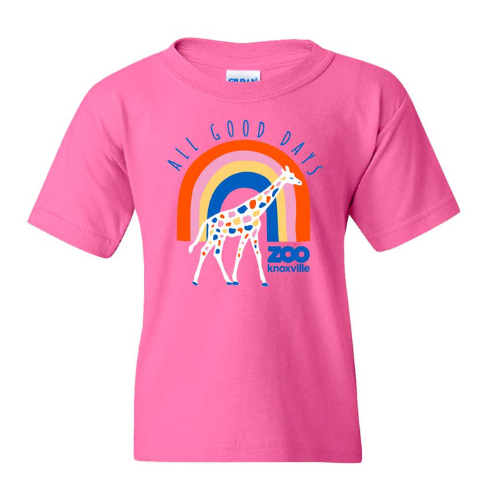 Zoo Knoxville Rainbow Giraffe Youth T-Shirt