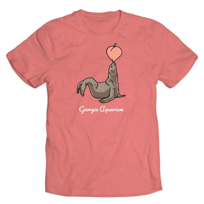 Georgia Aquarium Peach Sea Lion T-Shirt