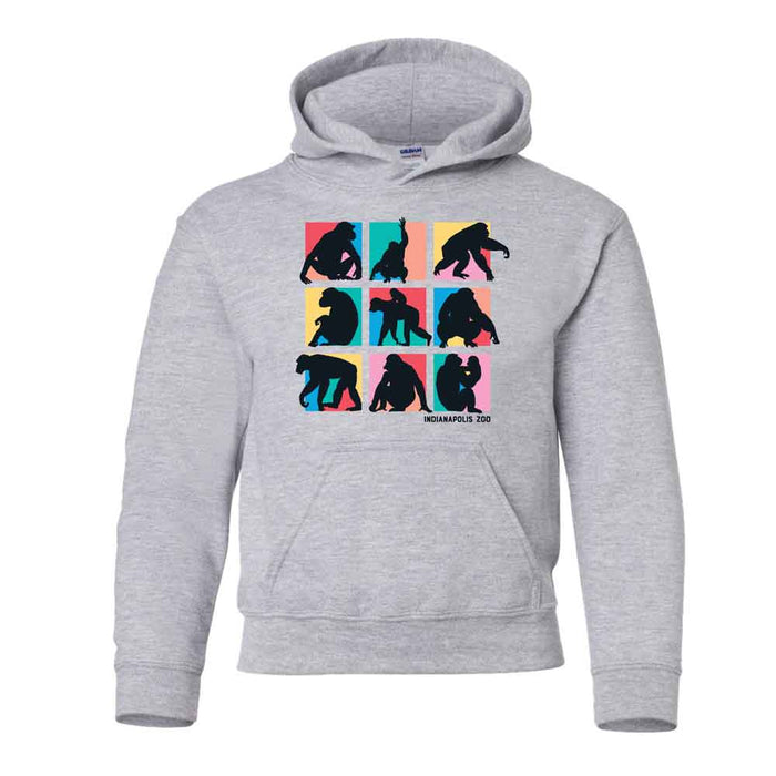 Indianapolis Zoo Chimp Silhouette Youth Sweatshirt