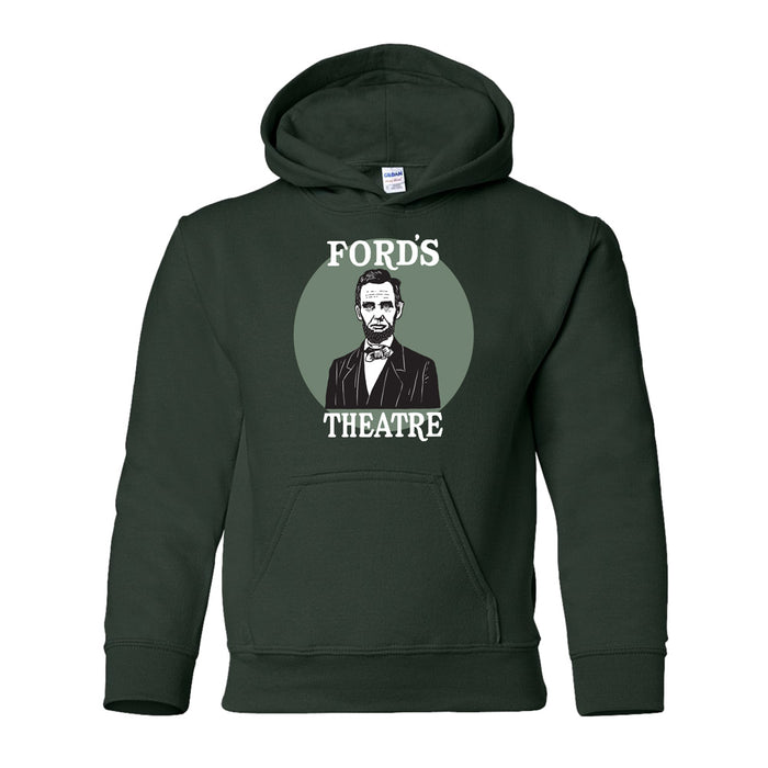 Ford's Theatre Abe Circle Hooded Youth Sweatshirt