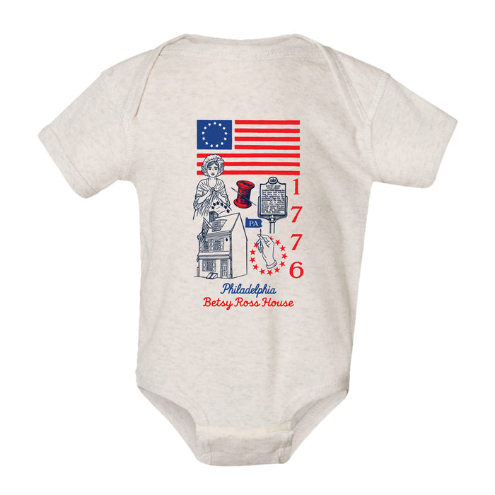 Betsy Ross House Icons Infant Onesie