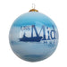 Hand-painted USS Midway Corsair Glass Christmas Ornament