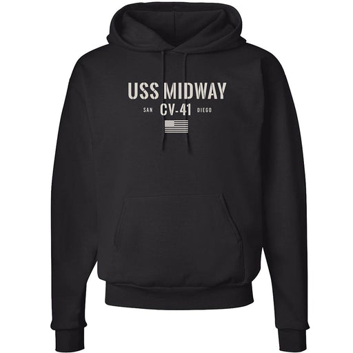 USS Midway CV-41 Hooded Eco-Fleece