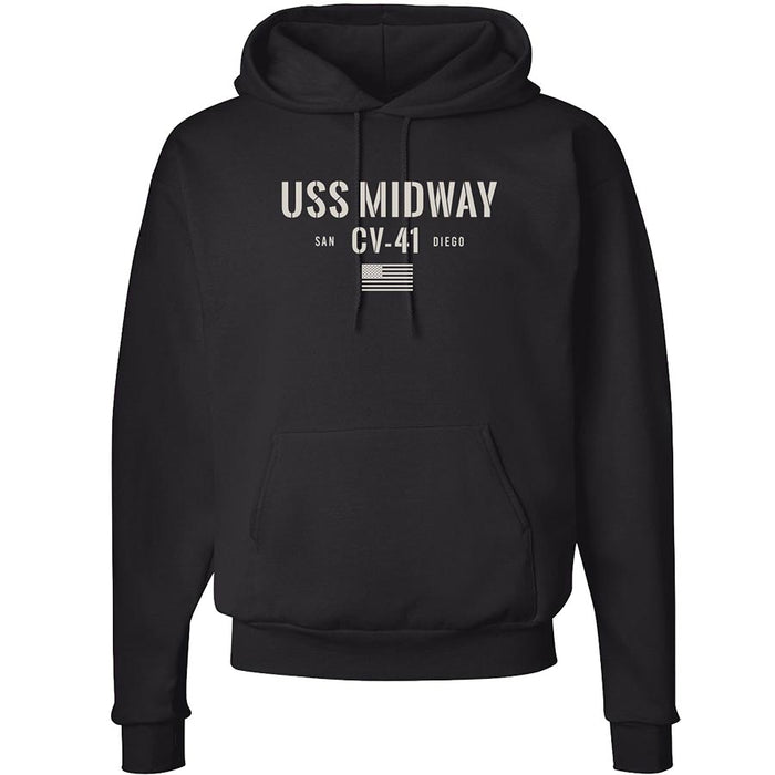 USS Midway CV-41 Hooded Eco-Fleece