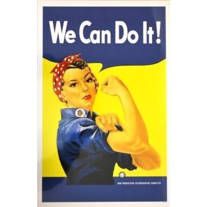 Rosie the Riveter We Can Do It! Vintage Military Recruiting Poster in Sleeve
