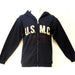 USMC Navy Blue Zippered Hoodie - Marine Corps Museum