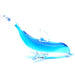 Blown Glass Blue Dolphin Sculpture