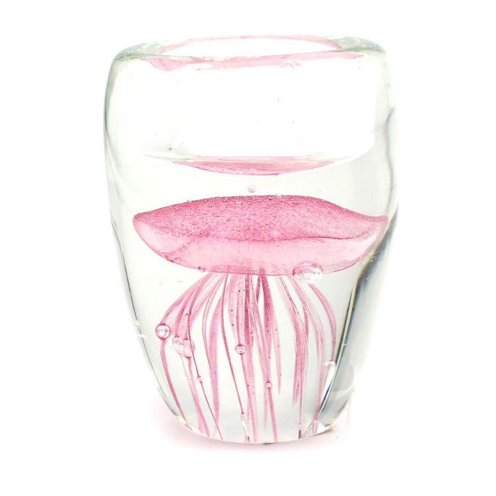 Candle Holder Pink hand blown glass Jellyfish dynasty