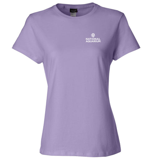 Purple Ladies National Aquarium Fitted T Shirt