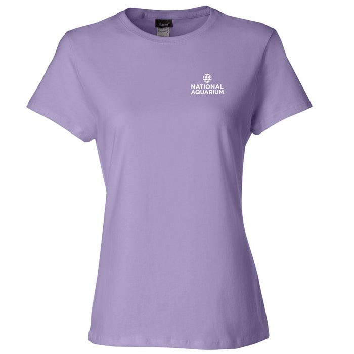 Purple Ladies National Aquarium Fitted T Shirt