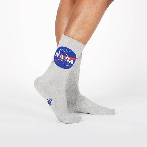 Women's NASA Titanium Shimmer Crew Socks