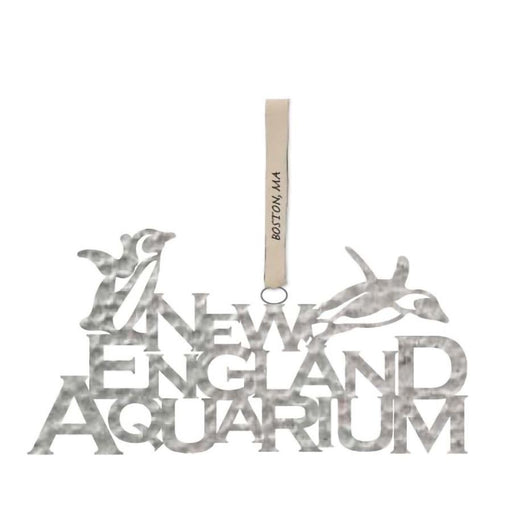 Stainless Steel New England Aquarium Penguin Christmas Ornament