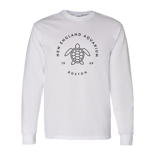 Ault Long Sleeve White Tee Simple Turtle Logo