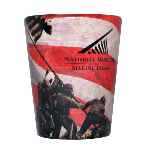 National Marine Corps Museum Souvenir Iwo Jima Drinking Shot Glass