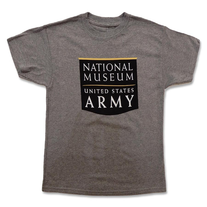 Kids US Army Museum Logo Grey T-Shirt