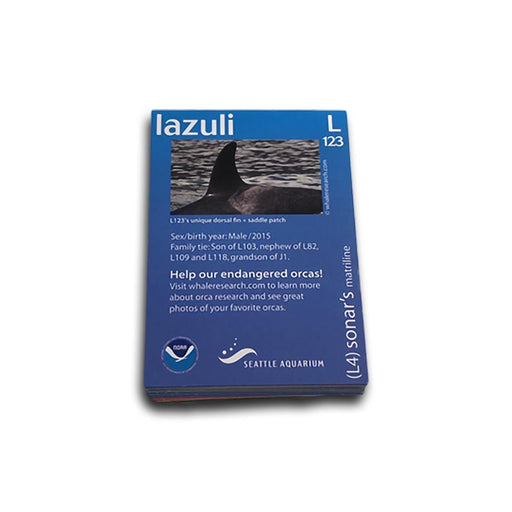 Orca Whale Collectible Identification Cards - Seattle Aquarium Logo