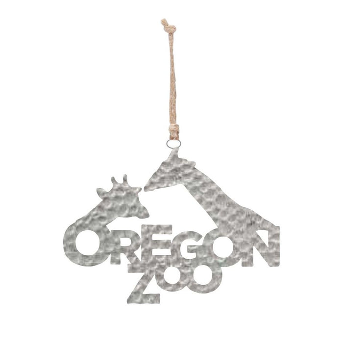 Stainless Steel Oregon Zoo Giraffe Christmas Ornament