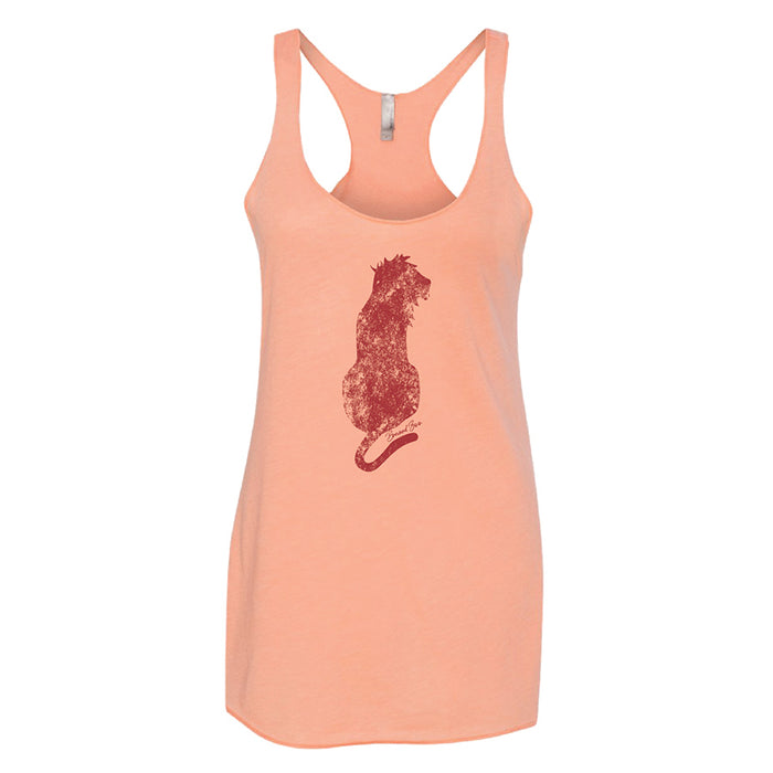 Brevard Zoo Ladies Lion Scoop Tank Salmon color