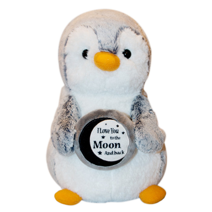 I Love You to the Moon Plush Penguin Stuffed Animal