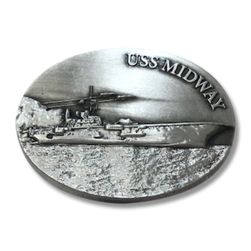 USS Midway Pewter 3D Magnet CV-41 Aircraft Carrier