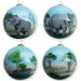Hand-painted Phoenix Zoo Elephant Glass Ornament