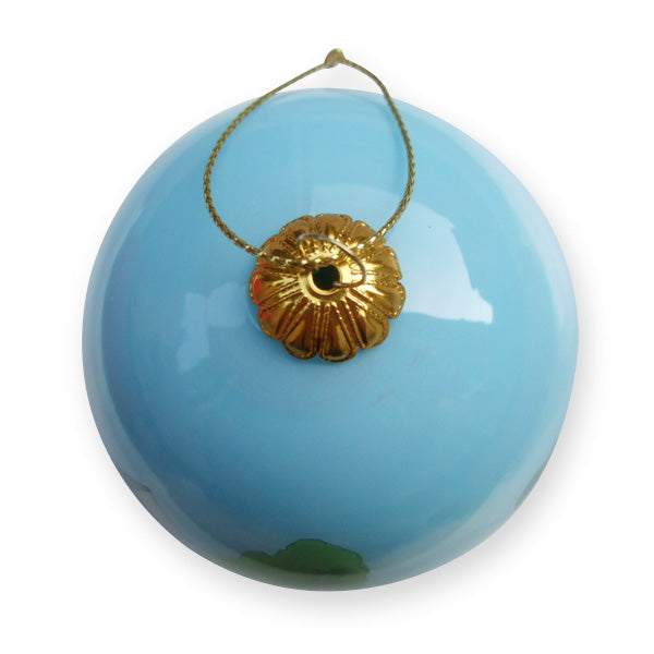 Hand-painted Phoenix Zoo Elephant Glass Ornament