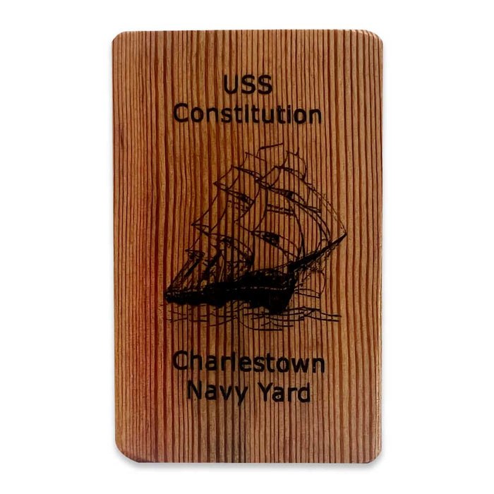 USS Constitution Reclaimed Engraved Wood Blocks