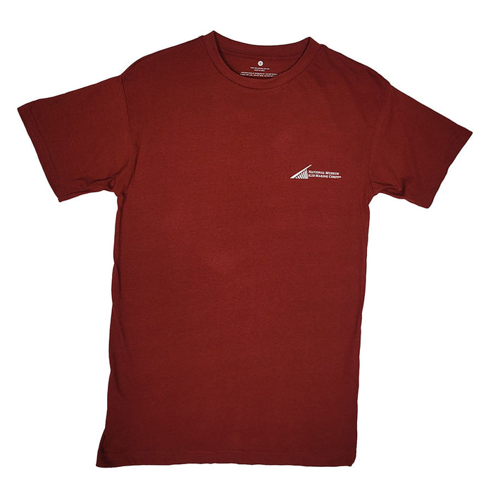 Burgundy Short Sleeve Tee - National Museum of the Marine Corps Logo