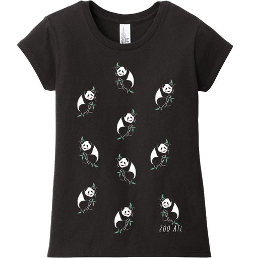Girls Zoo Atlanta Panda Bear Print Tee Shirt