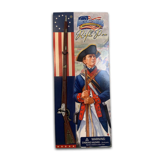 Pen that is shaped like a revolutionary war rifle.