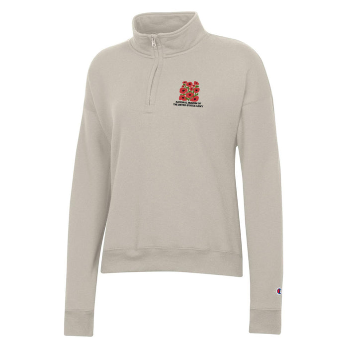 National Museum of the United States Army Poppies Women's Quarter-Zip Sweatshirt