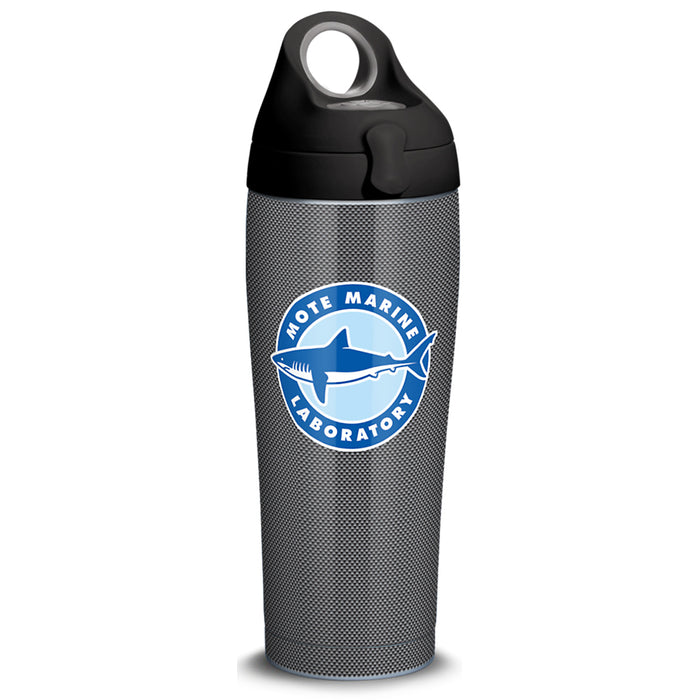 Mote Aquarium Logo Stainless Steel Water Bottle 24oz w/ Carabiner Lid
