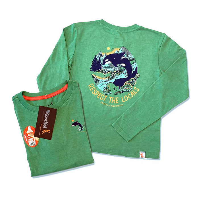 Seattle Aquarium Respect the Locals Youth Long Sleeve T-Shirt