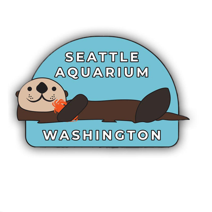 Souvenir Sea Otter Lapel Pin - Seattle Aquarium Logo