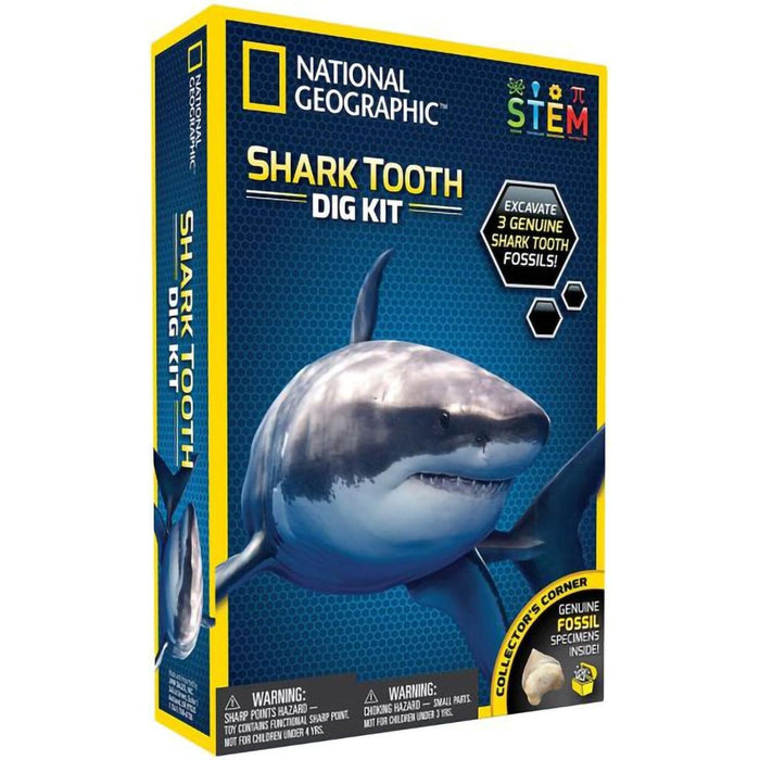 Real Fossil Shark Tooth Dig Toy Kit