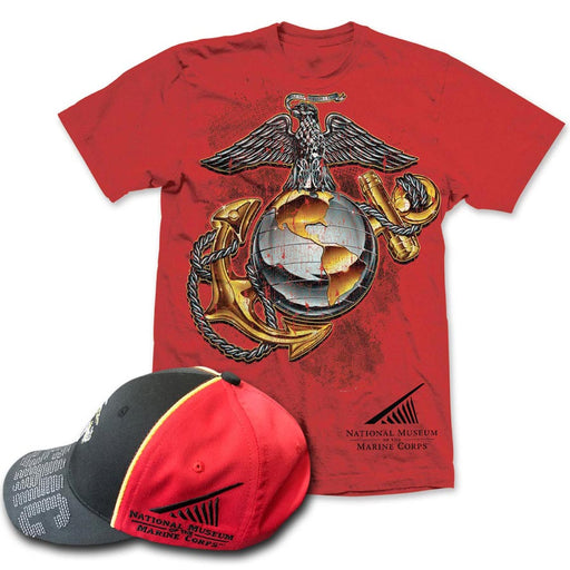  Anchor and Globe NMMC Cap & T-Shirt - Marine Corps Museum