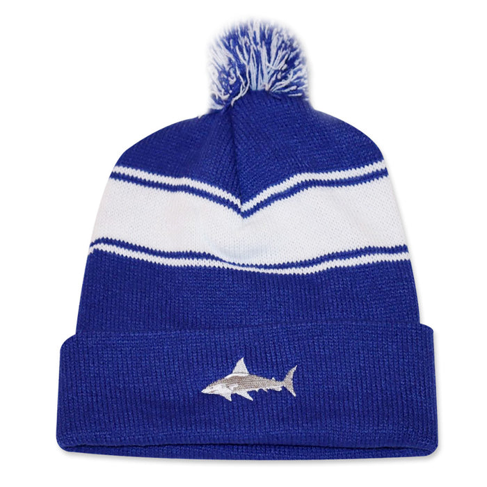 Pom Pom Shark Hat Knit Beanie
