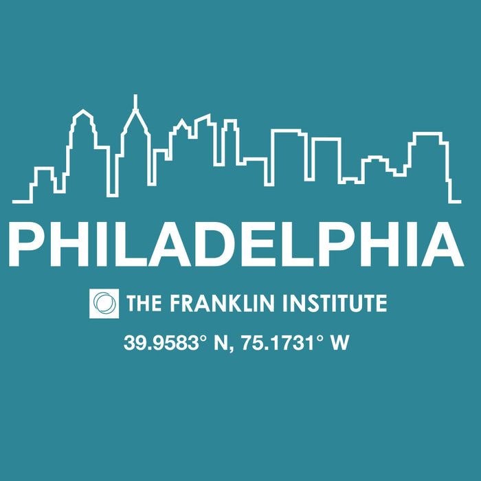 Ladies Franklin Institute Philadelphia Coordinates V-Neck Tee
