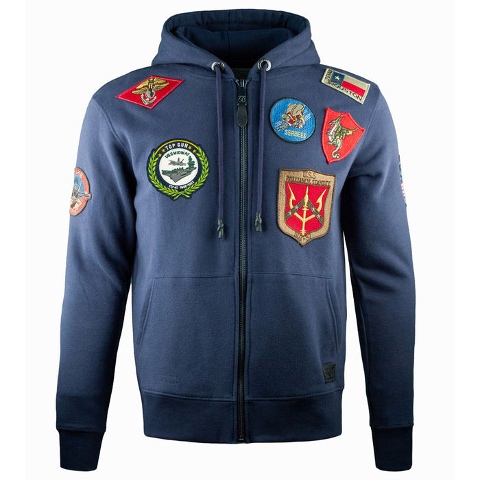 USS Midway Museum Top Gun Hoodie with Patches